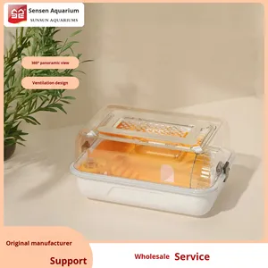 New Hamster <strong>Cage</strong> Indoor Liftable Integrated Detachable FC Series <strong>Reptile</strong> Tank Transparent with Lid Rectangular All Seasons - Product Image 2