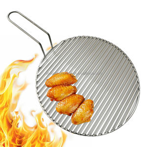 Rejilla de barbacoa de acero inoxidable 304 de grado alimenticio personalizada CE, rejilla de metal galvanizado para barbacoa, bandeja redonda de rejilla para parrilla - Product Image 5