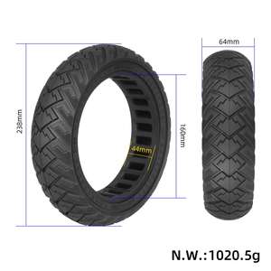 Pneu plein tout-terrain ULIP noir 60/65-6.9 à motif ailette pour trottinette électrique Segway - Product Image 2