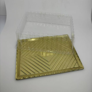 Scatola per Alimenti in PET Riciclato con Logo Personalizzato, Contenitore Rettangolare Grande Dorato Trasparente per Confezionamento di Torte, Uvetta, Toast e Prodotti da Forno - Product Image 6