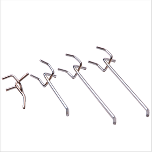 300mm Slatwall <b>Display</b> <b>Hook</b> for Supermarket Metal Chrome Slat Wall <b>Display</b> - Product Image 1