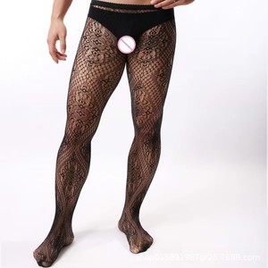 Collants résille noirs respirants en nylon pour hommes – Collection Printemps 2024 - Product Image 4