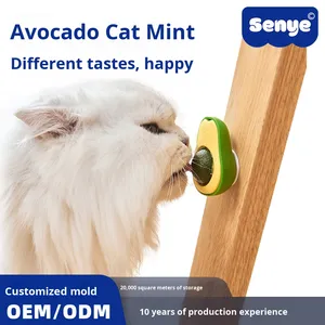 Boule d'herbe à chat mignonne en forme d'avocat sûre et résistante aux léchages adaptée aux chats envie quotidienne et jouet pour chat et collation - Product Image 2