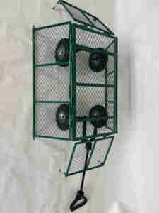 Chariot de jardin extérieur en treillis d'acier personnalisable OEM chariot à main à quatre roues pour outils de jardinage - Product Image 5