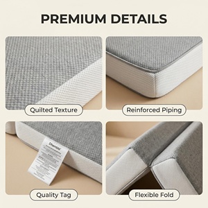 Colchón Plegable Portátil y Resistente con Funda <span class=keywords><strong>de</strong></span> Tela Tejida, <span class=keywords><strong>Colchoneta</strong></span> Transpirable para Viajes, Escuela y Hospital - Product Image 3