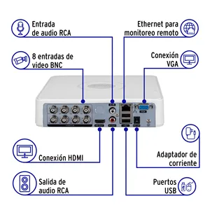 Videoregistratore digitale DVR a 8 canali Volteck 5MP unità singola nella scatola