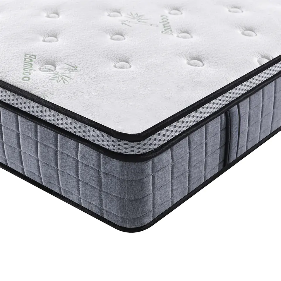 Guangdong Fabriek Online Verkoop Super Kingsize Bed Gebruik Pocket Coil Springbed Matras Indian Styles Matras