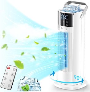 Ventilador de torre vertical inteligente con función de aire acondicionado, deshumidificador y carga USB para habitaciones - Product Image 1