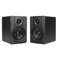 Paire d'enceintes de studio professionnelles Rayco D5 5 pouces à deux voies en bois, portables et durables pour l'utilisation en studio et l'enregistrement musical