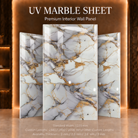 Panneau mural en PVC marbré MORLENX UV, imperméable, décoratif, moderne, à rayures et à carreaux, pour salle de bain, hôtel, appartement
