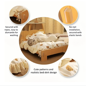 Cama para Mascotas de Estilo Moderno y Adorable, Diseño de Princesa Gato, de Madera, Apta para Interiores y Exteriores, para Gatos y Perros - Product Image 2