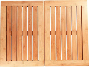 <span class=keywords><strong>Tapis</strong></span> de sol de salle de bain en bambou à lattes, en <span class=keywords><strong>bois</strong></span> massif naturel, antidérapant, résistant à l'eau, écologique, pour la douche - Product Image 5