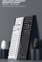 Ensemble clavier et souris sans fil 2.4G du fabricant, combinaison clavier-souris adaptée au clavier de bureau pour ordinateur portable