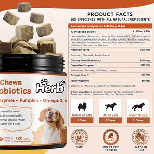Probiótico de Marca Privada OEM/ODM para Perros, Favorece la Salud Digestiva, el Equilibrio Intestinal y el Sistema Inmunitario, Suplemento en Tabletas Masticables Blandas - Product Image 2