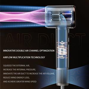 Nuevo Secador de Pelo de Alta Velocidad para el Hogar con Iones Negativos, Luz Indicadora de Tres Colores, Alta Potencia, Secado Rápido, Sin Aspas, Multifunción - Product Image 5