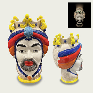 LAMPE DE CHEVET MOOR'S HEAD 24X24X36CM - Product Image 1