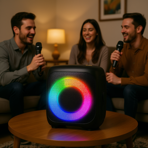 Machine de karaoké pour adultes, haut-parleur Bluetooth portable avec 2 micros sans fil, éclairage RGB, batterie rechargeable - Product Image 2