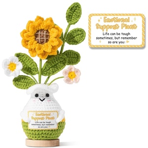 New Colorful Orange Sunflower Potted Plant - Mother's Day Thank You Gift, Birthday Gift, Desktop Ornament - Product Image 6