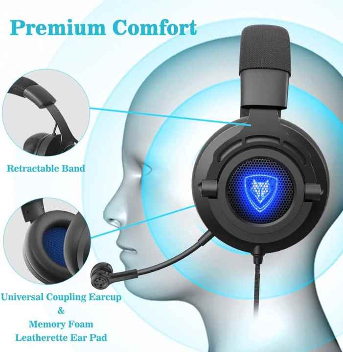 NUBWO N9 Gaming Headset with Detachable Microphone, with Surround Sound Quality 3.5mm Volume Control