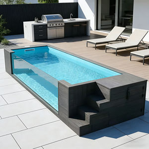 12FT Smart Fiberglass Swimming Pool <b>Large</b> Rooftop Outdoor Ready Use Low Maintenance Modern Design Sale Swimming Pool - Product Image 5