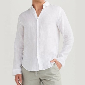 Vestiti <span class=keywords><strong>da</strong></span> <span class=keywords><strong>uomo</strong></span> all'ingrosso vestiti camicia <span class=keywords><strong>da</strong></span> <span class=keywords><strong>uomo</strong></span> Logo personalizzato manica lunga cotone traspirante camicie di <span class=keywords><strong>lino</strong></span> uomini