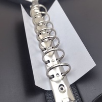 Organiseur de portefeuille en cuir PU noir A4 de haute qualité avec fermeture éclair, classeur à 7 anneaux