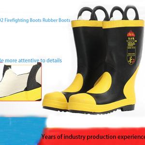 Botas de Bombero Estilo 02 Personalizables Directas de Fábrica, Botas de Bombero Impermeables de Goma con Punta de Acero, Protección para los Pies, Resistentes a Pinchazos - Product Image 3