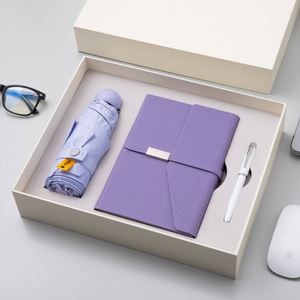 Set de Regalo de Cuaderno A5 de Cuero PU Personalizado al por Mayor con Bolígrafo, Taza Térmica y Paraguas, Regalo Empresarial para Navidad o Año Nuevo Chino - Product Image 2