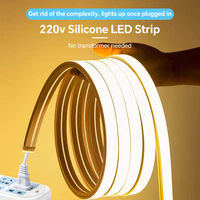 SMD LED bande lumineuse LED 50 mètres 220V Smart pour TV blanc chaud étanche intérieur allée lumière plafond Silicone bande lumières