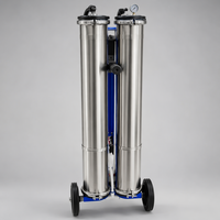 Système RO/DI portable en acier inoxydable à 3 étapes pour le nettoyage des fenêtres et le traitement de l'eau de lavage automobile