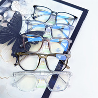 Monture de lunettes unisexe tendance TR, nouvelle monture polygonale anti-lumière bleue, verres de prescription, branches avec insert miroir, style vintage diamant, vente en gros