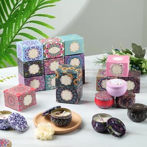 Bougies de haute qualité sphère de Noël présente à la maison bougies de fleurs d'aromathérapie naturelle pour la méditation bougies parfumées relaxantes - Product Image 2