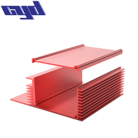 Boîte de projet en aluminium Boîtier électronique Boîtier d'amplificateur de signal d'alimentation personnalisé Boîtier d'extrusion d'aluminium anodisé