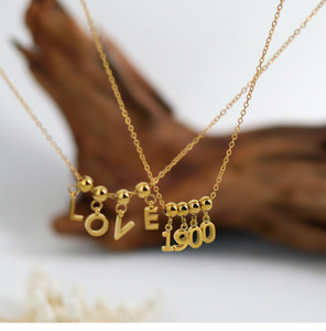 26 Colgantes de Letras Iniciales de Acero Inoxidable con Baño de Oro de 18K, Clásicos, Tipo Cadena, de Moda, Unisex, Accesorios con Dijes de <span class=keywords><strong>D</strong></span>ígitos - Product Image 4