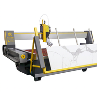 Machine de découpe à jet d'eau CNC 5 axes, type portique à servomoteur AC, pour le traitement de la pierre