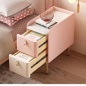 Mesita <span class=keywords><strong>de</strong></span> <span class=keywords><strong>Noche</strong></span> Infantil Pequeña, Simple y Bonita, <span class=keywords><strong>de</strong></span> Color Rosa, Moderna, Duradera, <span class=keywords><strong>de</strong></span> Alta Calidad, con Almacenamiento, al por Mayor y a Precio Económico - Product Image 3