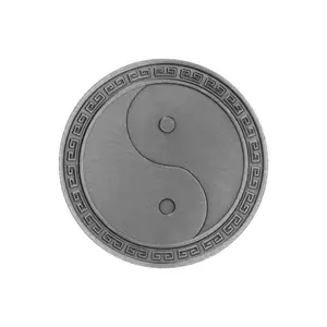 Dragon And Phoenix Tai Chi Bring You Good Luck Traditional Collectible Gift Copper Plated Collection Art Commemorative Coin