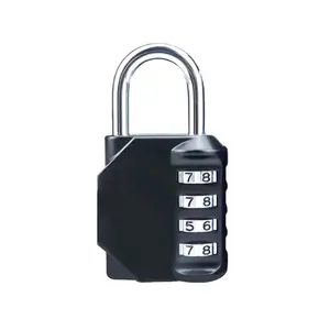 Vanado — cadenas de sécurité à combinaison de verrou, 4 verrou de sécurité, cadenas à code numérique, disponible en noir, rouge, bleu et argent, pour bagages
