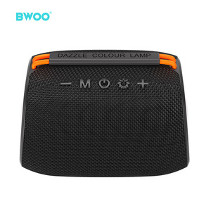 Bwoo Chất Lượng Cao Xách Tay 12W Âm Nhạc Hifi Super Bass Âm Thanh RGB Ánh Sáng 2400MAh Thể Thao Ngoài Trời Màu Xanh Răng 5.3 Loa Không Dây - Product Image 2