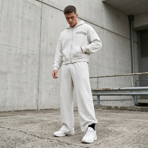 Custom High Quality <b>Sweat</b> <b>Suit</b> Solid Color Heavy Weight Pullover Plain Track <b>Suits</b> 500 Gsm 100 Percent Cotton <b>Sweat</b> <b>Suit</b> - Product Image 4