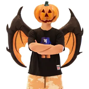 122 cm aufblasbare Kostüm-Teufelflügel tragbar Halloween Party Cosplay Dämonentflügel für Kinder und Erwachsene