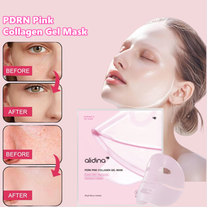Masques pour le visage en gel de collagène rose PDRN à hydratation profonde véritable de marque privée Masque rose à <span class=keywords><strong>ADN</strong></span> de saumon pour améliorer l'élasticité de la peau - Product Image 1