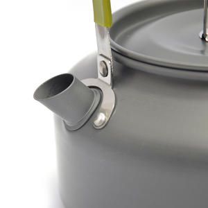 Cafetière portable, théière 1,2 L, ultralégère, pour le camping, les pique-niques, l'extérieur, avec poignée verte - Product Image 1