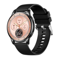 Smartwatch für Damen Y11 mit BT-Anruffunktion, Schlaftracker, Silikonarmband, IP67 Wasserdicht, Kompass, Fernbedienung, Kalender, AMOLED-Display, 5-10 Tage Akkulaufzeit