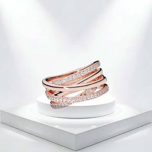 Anillo <span class=keywords><strong>de</strong></span> Plata 925 con Múltiples Lazos, Corazón Colorido, Abeja, Chakra y Corona, Chapado en Oro Rosa, para Mujer, Regalo <span class=keywords><strong>de</strong></span> <span class=keywords><strong>Boda</strong></span>, Novedad 2026 - Product Image 3