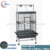 Cage à oiseaux moyenne Aier B059 en gros, directement de l'usine, 70x50.5x152cm, pour grands oiseaux, avec fermeture à poussoir, nouvelle, en fer, écologique, blanche