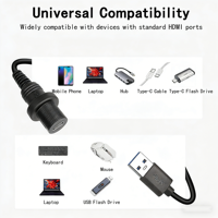 Cable USB-A a Tipo-C 3.0 Hembra para Coche, Yate, Motocicleta, Panel de Control Integrado, Impermeable
