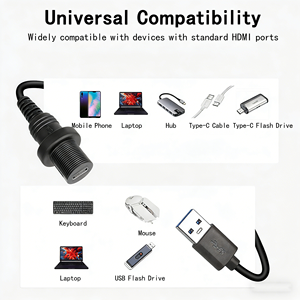<span class=keywords><strong>สาย</strong></span>เคเบิลกันน้ำแบบฝังในแผงหน้าปัดรถยนต์ เรือยอชท์ มอเตอร์ไซค์ ชนิด MS USB A เป็น Type-C 3.0 ตัวเมีย - Product Image 4