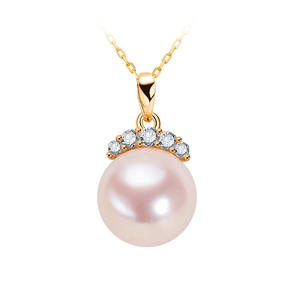 Collier pendentif en perles d'eau douce de gros de Zhuji avec chaîne claviculaire, ensemble simple en zircon rond de style Edison, design cils - Product Image 5