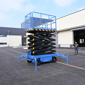 Factory Price Mobile Electric Scissor Scaffolding Lifting Scaffold Elevator Automatic For Construction